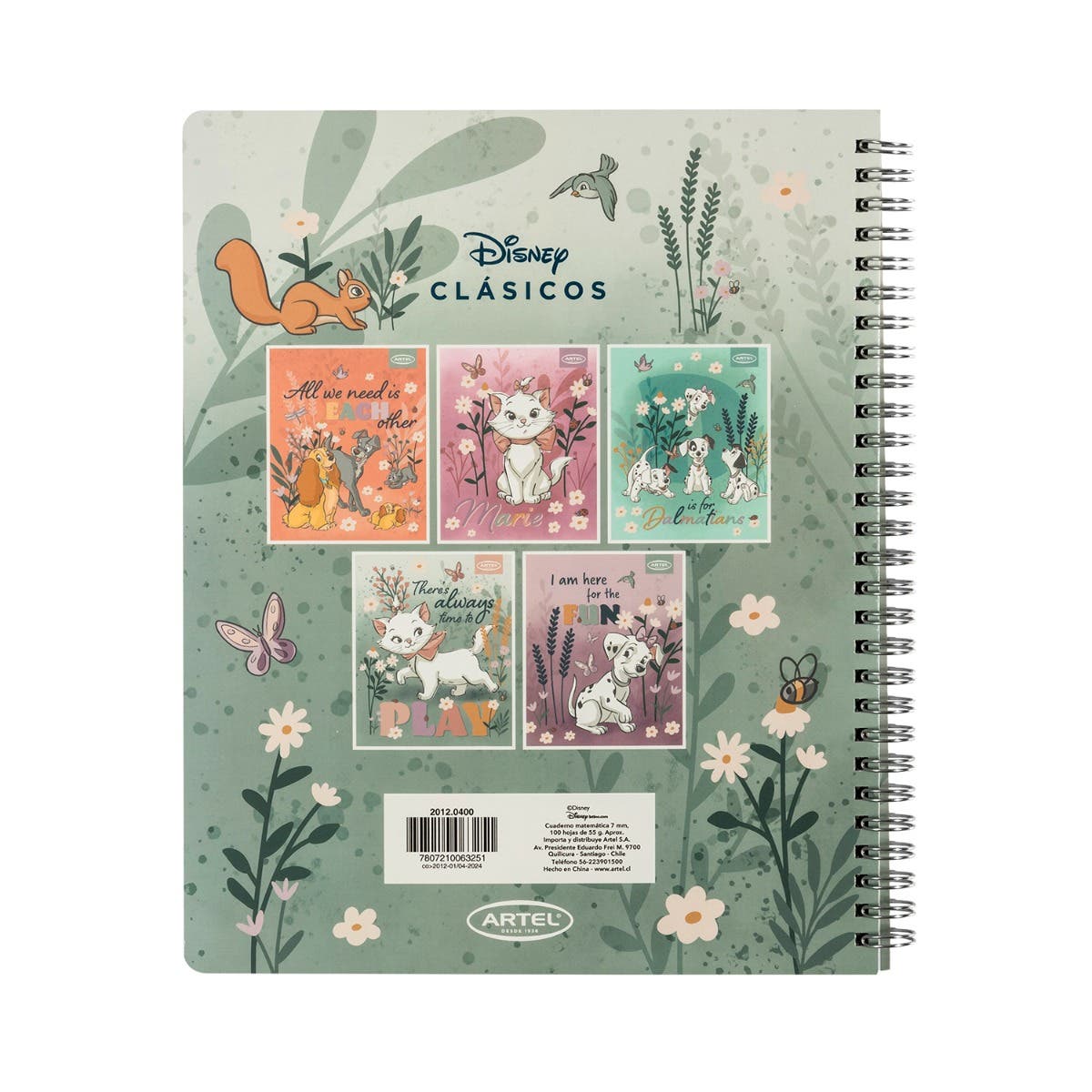 Cuaderno Universitario 100 Hojas 7mm Cats&dogs Clasicos