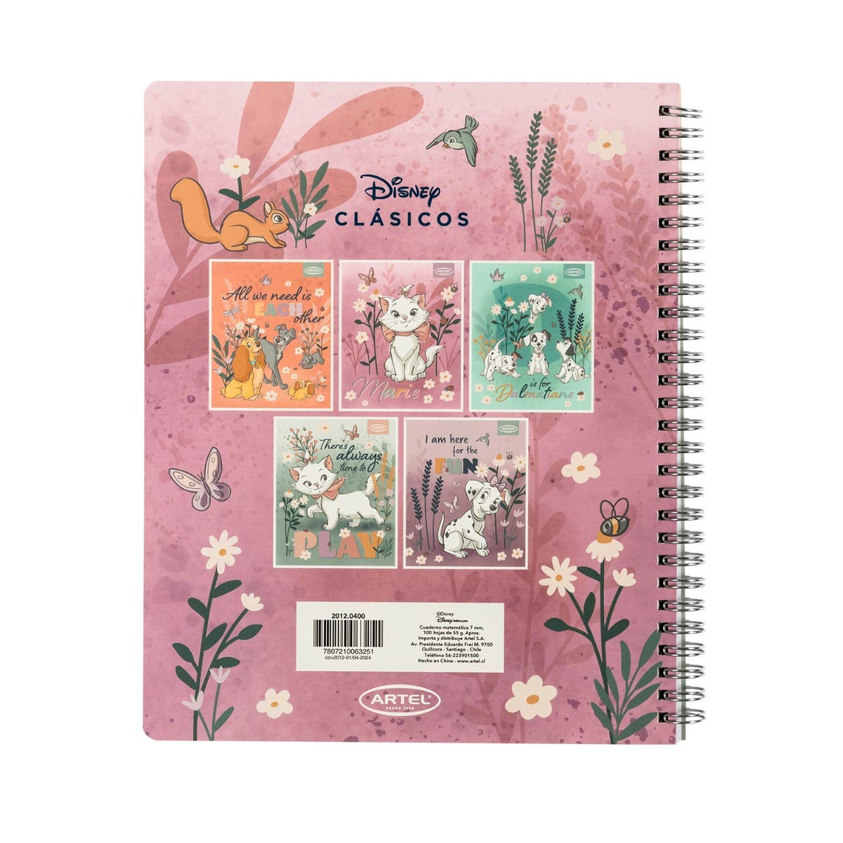 Cuaderno Universitario 100 Hojas 7mm Cats&dogs Clasicos