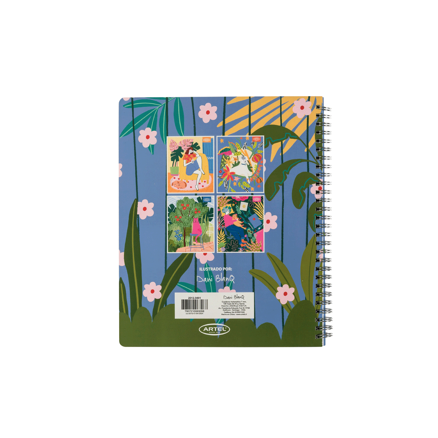 Cuaderno Universitario Artel 100 Hojas 7 Mm Dani Blanq