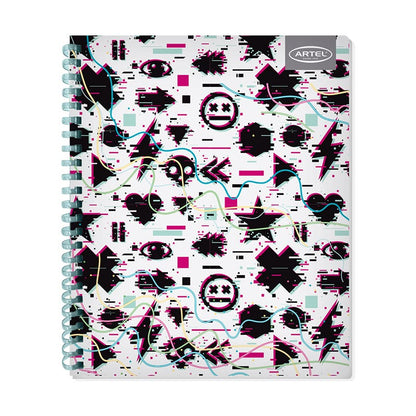 Cuaderno Universitario 100 Hojas 7mm Gamers Espiral Soft