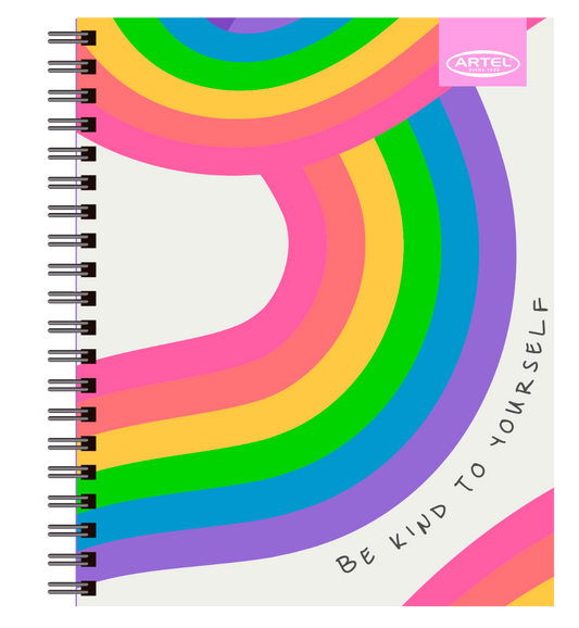 CUADERNO UNIVERSITARIO ARTEL 100 HOJAS 7MM ARCOIRIS FLUOR (Aleatorio)