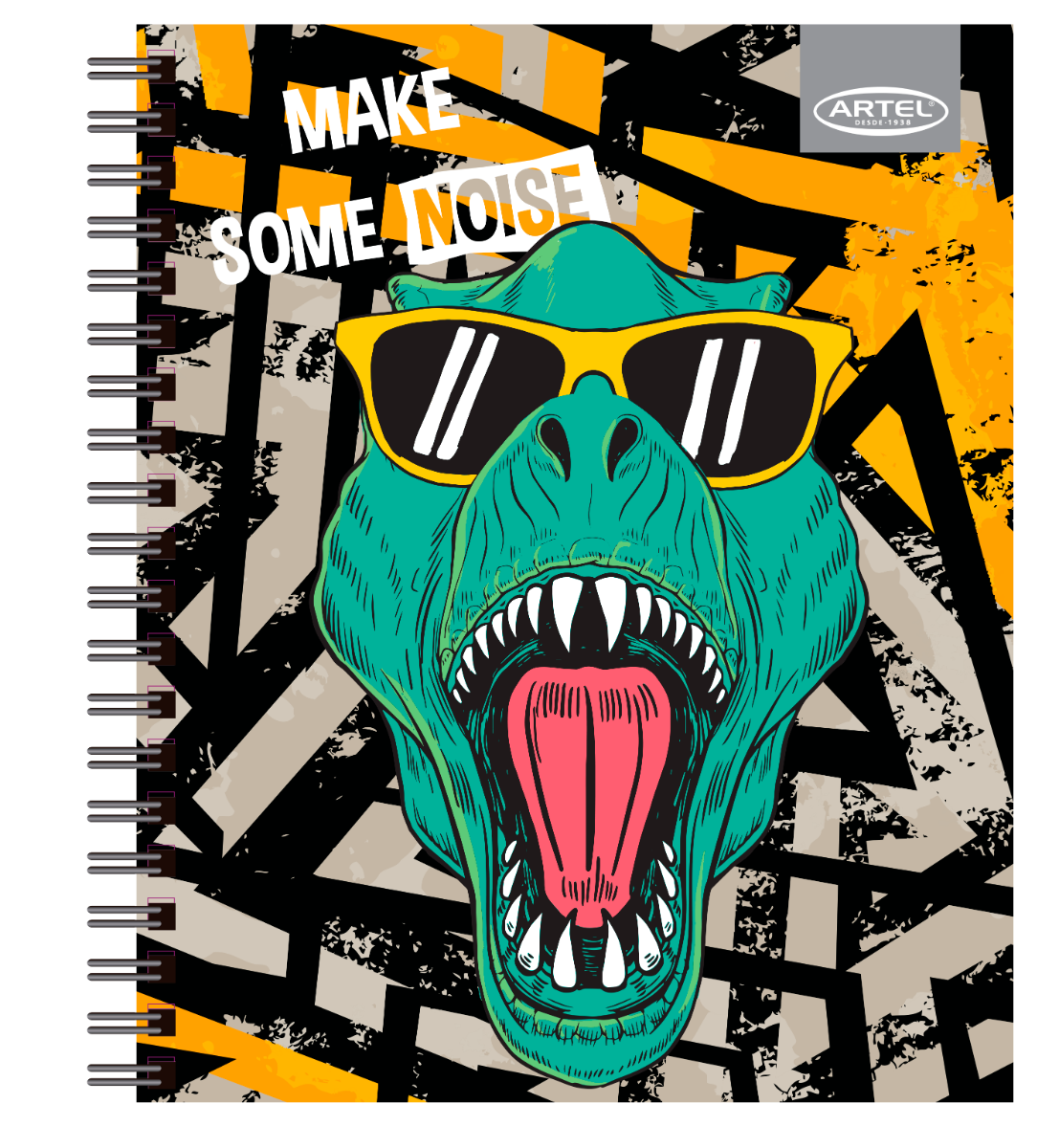 CUADERNO UNIVERSITARIO ARTEL 100 HOJAS 7MM DISEÑO DINO 2024 ARTEL