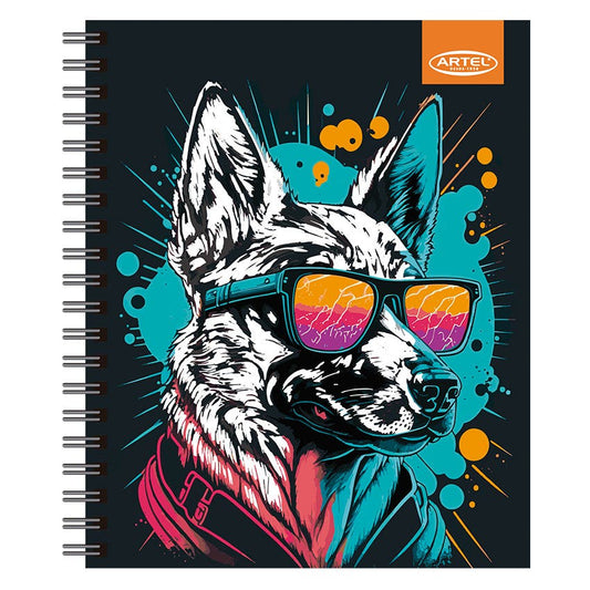 CUADERNO UNIVERSITARIO ARTEL 100 HOJAS 7MM ANIMALES DIVERTIDOS 2024