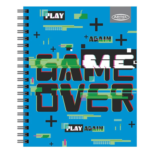 CUADERNO UNIVERSITARIO ARTEL 100 HOJAS 7MM DISEÑO GAMERS 2024