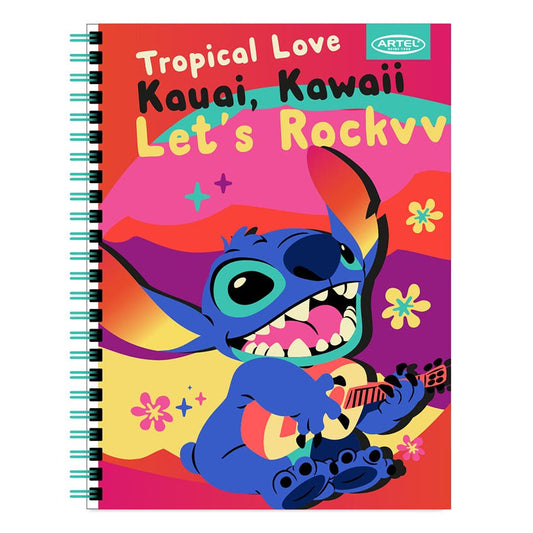 CUADERNO UNIVERSITARIO ARTEL 100 HOJAS 7MM DISEÑO LILO & STITCH 2024