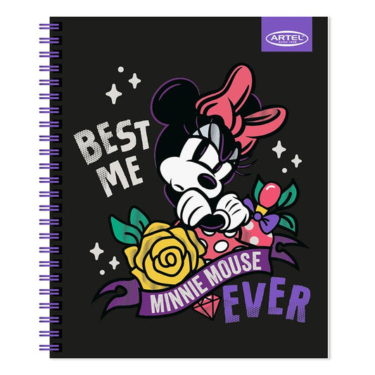 CUADERNO UNIVERSITARIO ARTEL 100 HOJAS 7MM DISEÑO MINNIE GIRL POWWR 2024