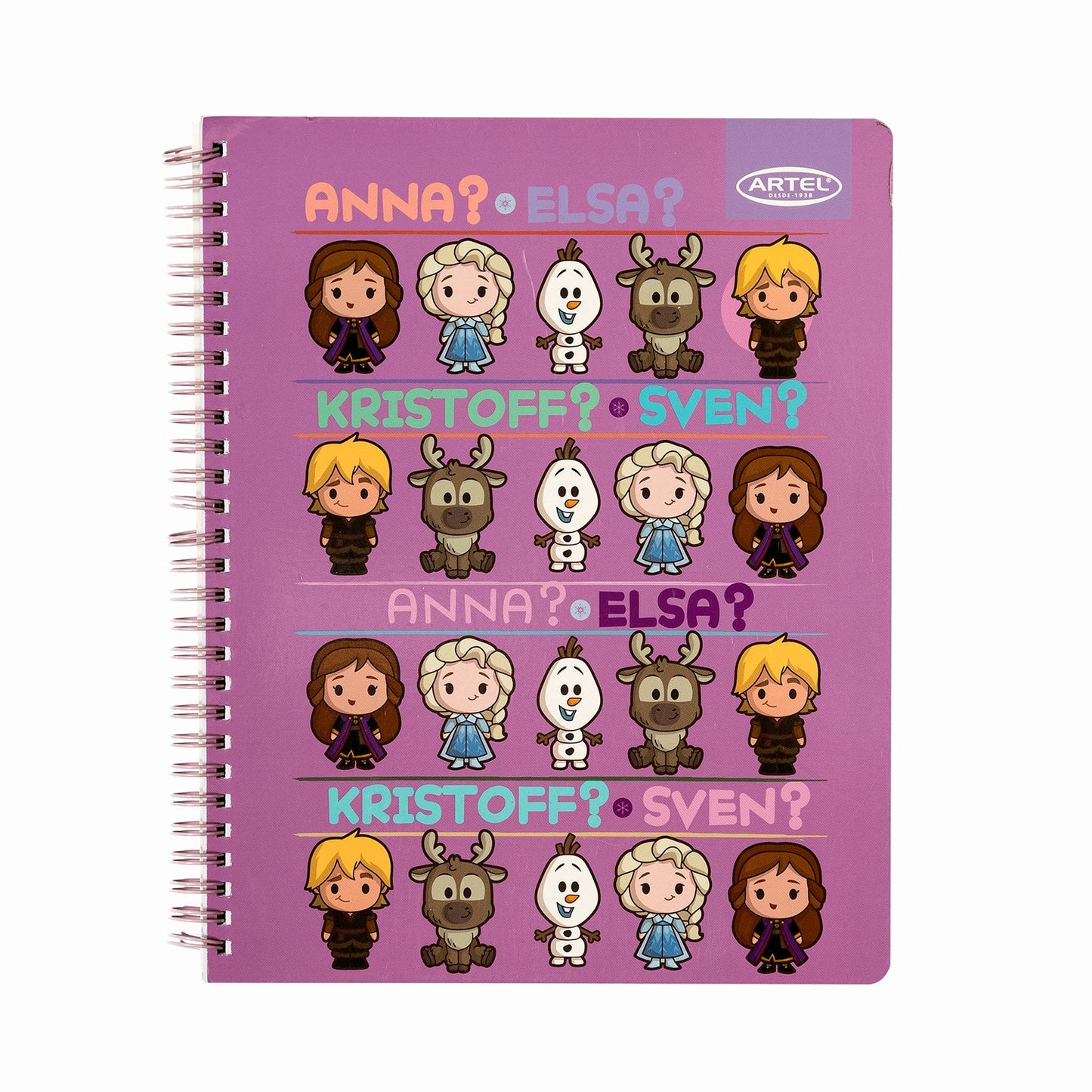 Cuaderno Universitario Artel 100 Hojas 7 Mm Frozen Kawai  '24