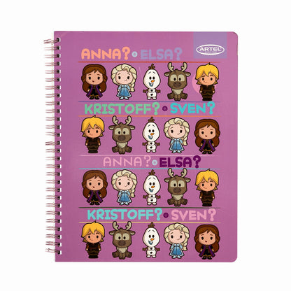 Cuaderno Universitario Artel 100 Hojas 7 Mm Frozen Kawai  '24