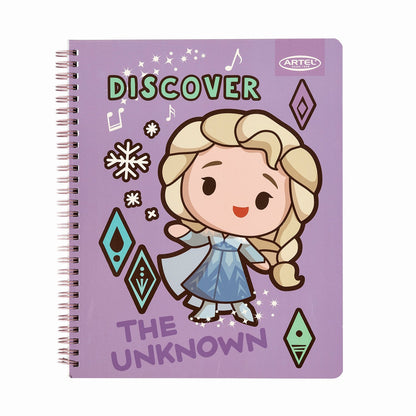 Cuaderno Universitario Artel 100 Hojas 7 Mm Frozen Kawai  '24
