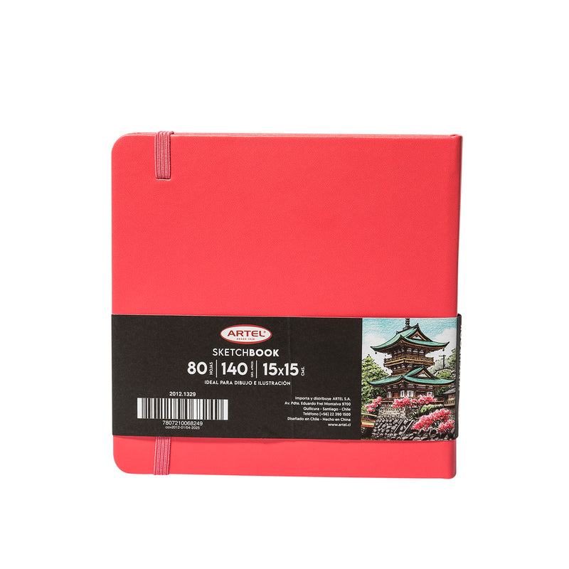 Sketchbook Artel 15X15 Roja