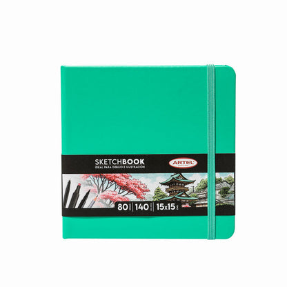 Sketchbook Artel 15X15 Verde