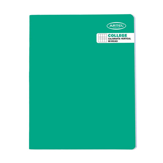 Cuaderno College 80 Hojas Caligrafia Vertical Artel