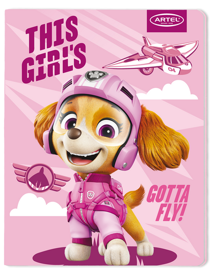 Cuaderno College Artel 80 Hojas 7Mm Paw Patrol