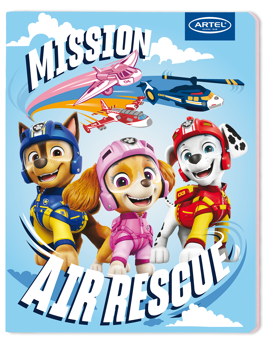 Cuaderno College Artel 80 Hojas 7Mm Paw Patrol