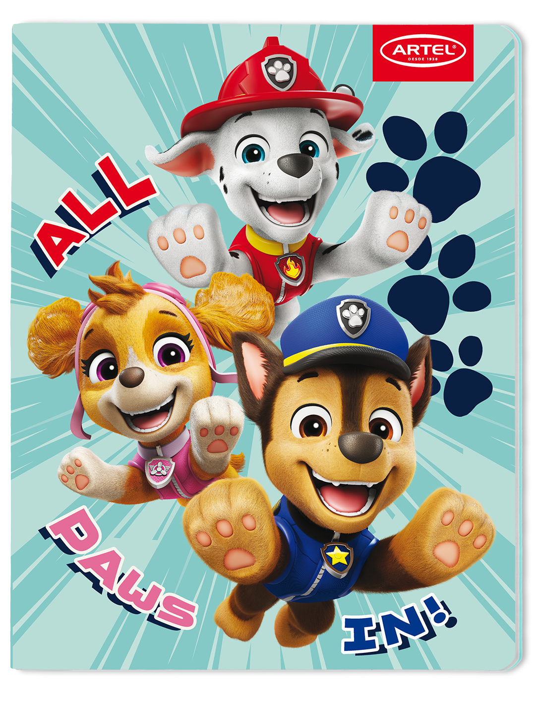 Cuaderno College Artel 80 Hojas 7Mm Paw Patrol