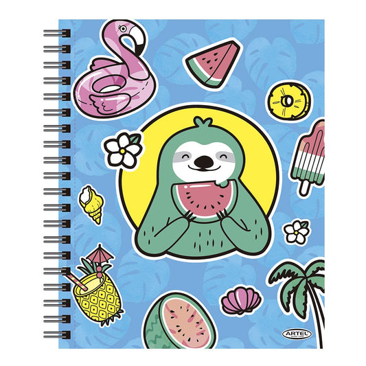 Cuaderno Universitario Groovy Nature 100 Hojas 7mm. Diseño Aleatorio Artel
