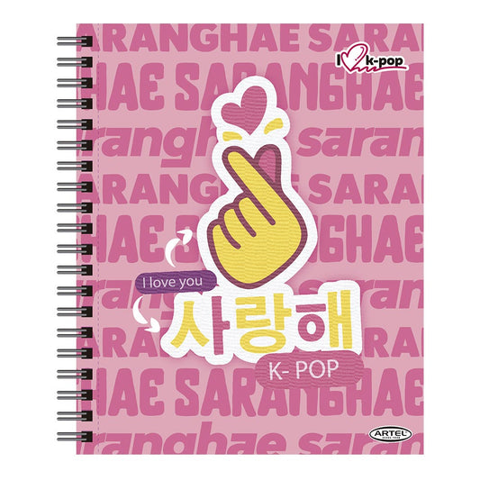 Cuaderno Universitario K-POP 100 Hojas 7mm. Diseño Aleatorio Artel