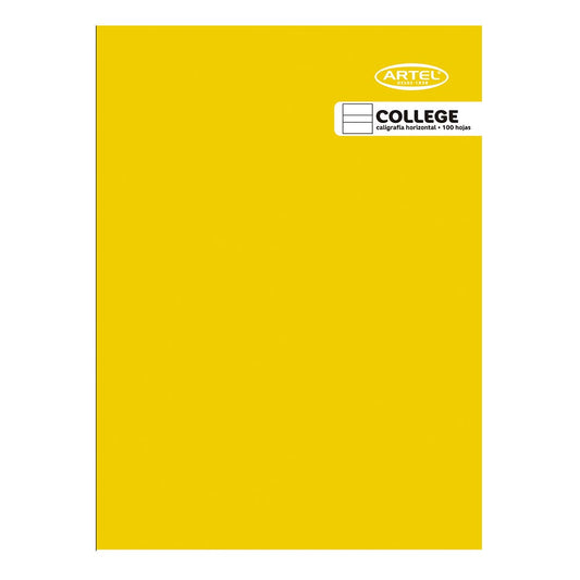Cuaderno College Caligrafía Horizontal 100 Hojas Color Aleatorio Artel