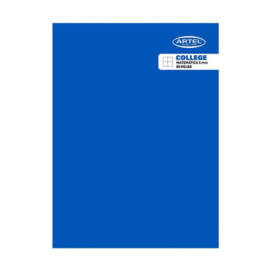 Cuaderno College Matemática 5mm 80 Hojas Artel