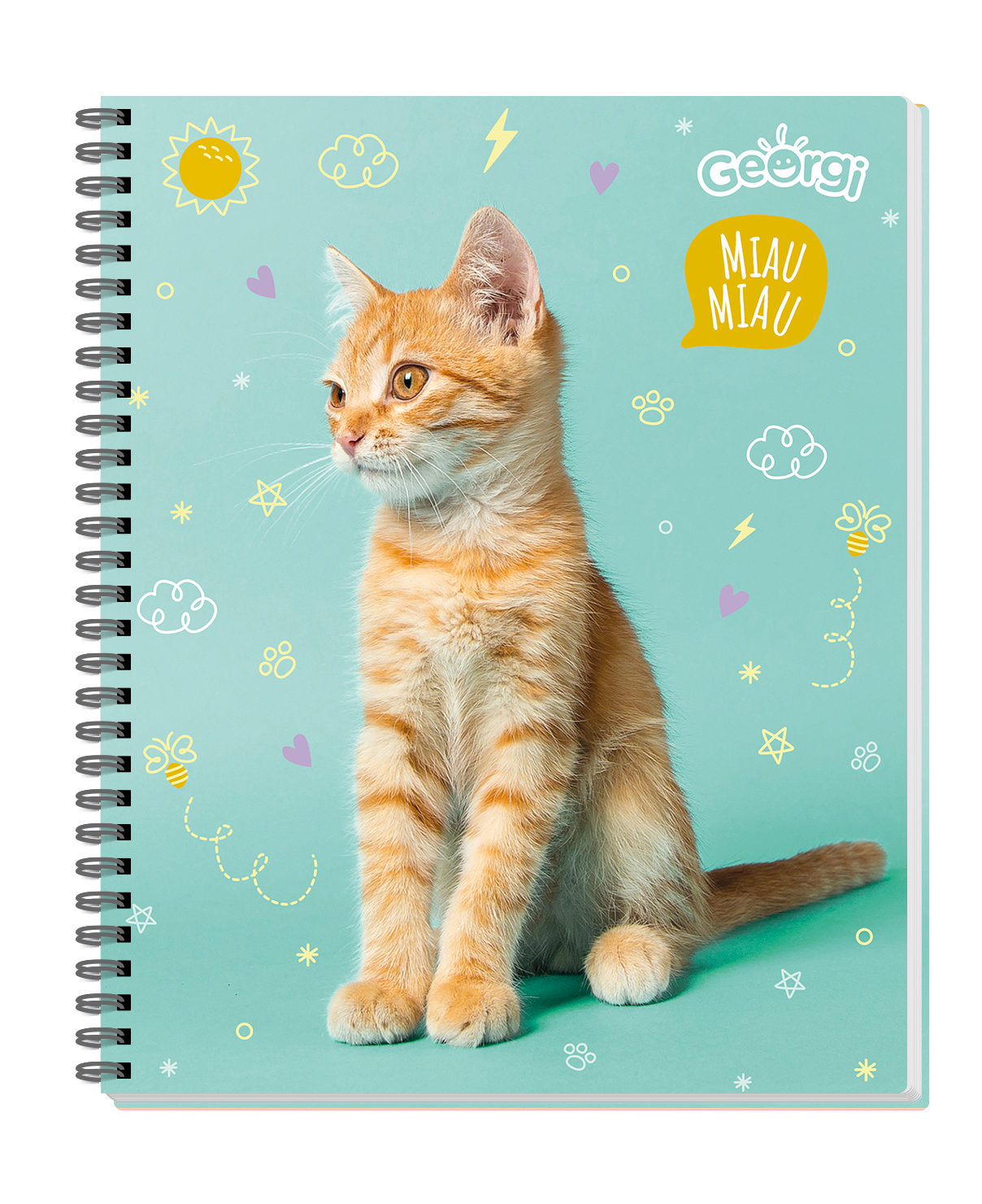 Cuaderno Universitario Georgi 100 Hojas 7Mm Animales Tiernos