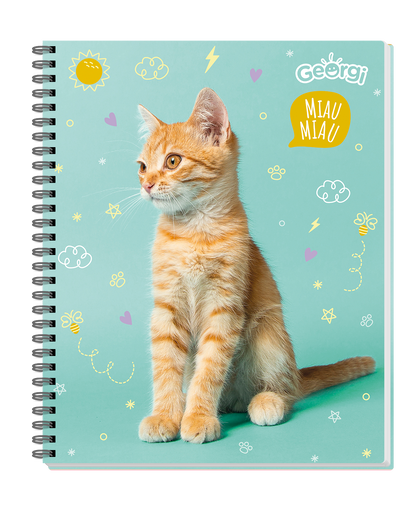 Cuaderno Universitario Georgi 100 Hojas 7Mm Animales Tiernos