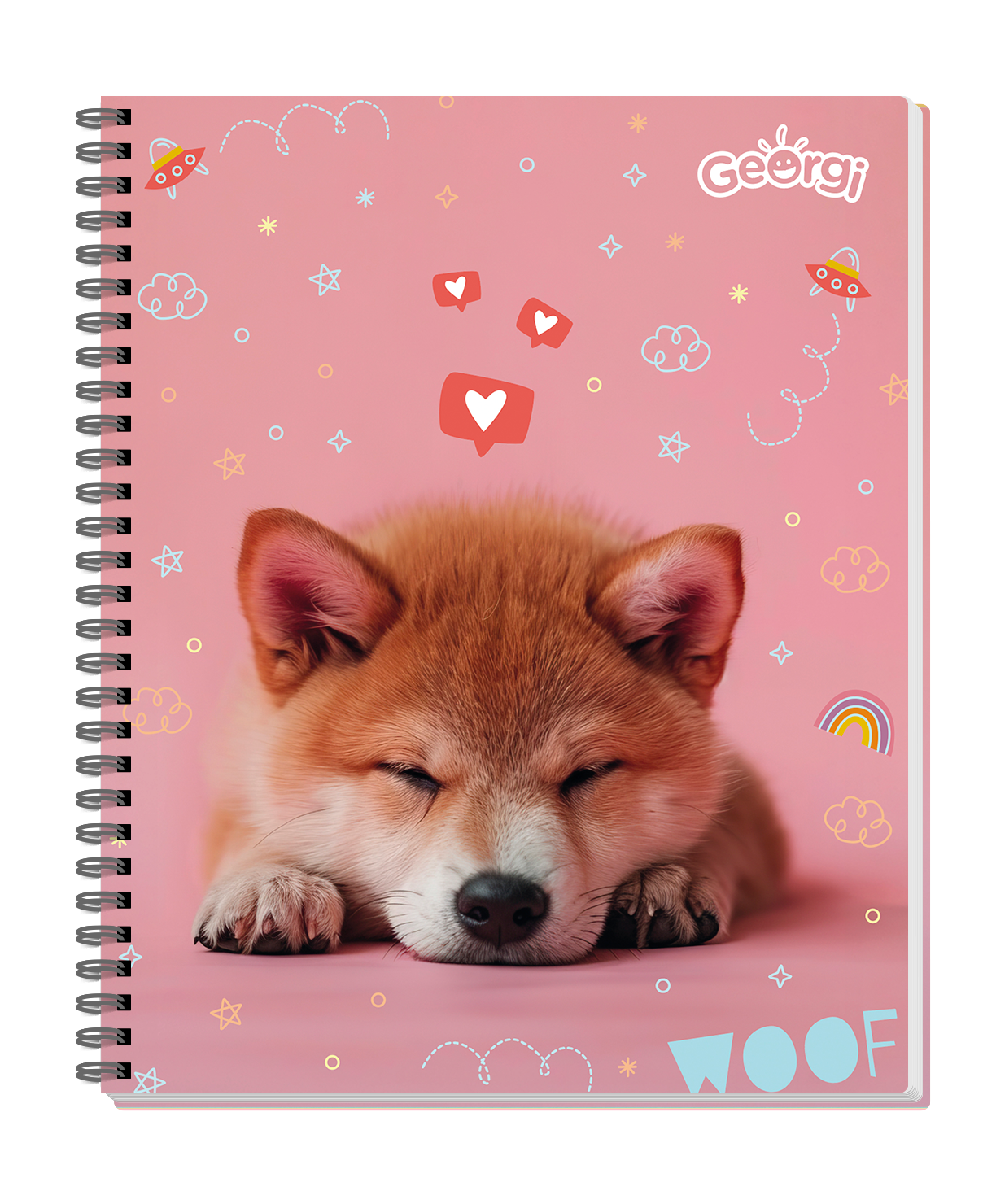 Cuaderno Universitario Georgi 100 Hojas 7Mm Animales Tiernos