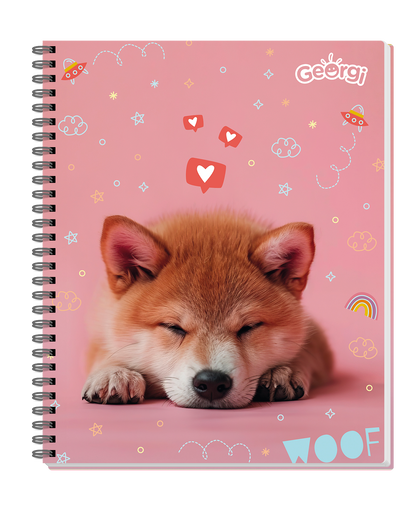Cuaderno Universitario Georgi 100 Hojas 7Mm Animales Tiernos