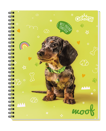 Cuaderno Universitario Georgi 100 Hojas 7Mm Animales Tiernos