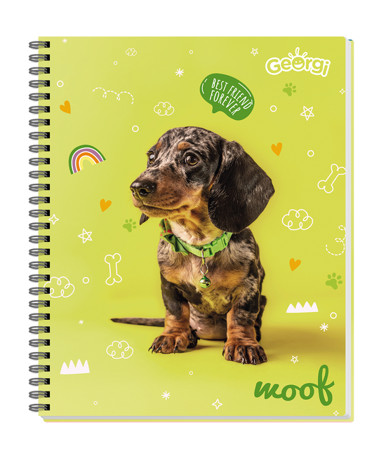 Cuaderno Universitario Georgi 100 Hojas 7Mm Animales Tiernos