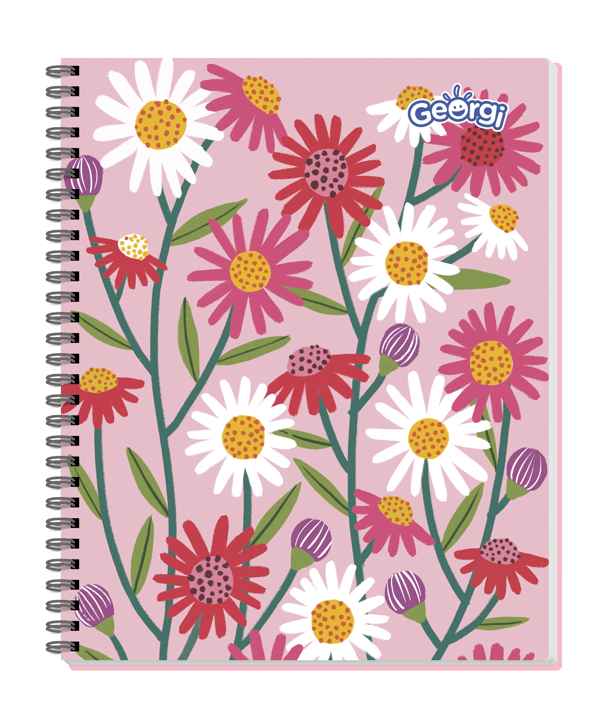 Cuaderno Universitario Georgi 100 Hojas 7Mm Flores