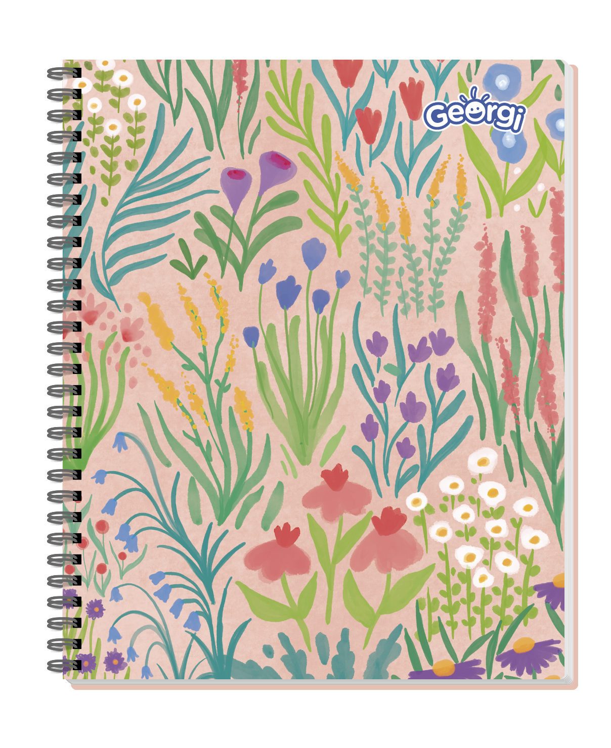 Cuaderno Universitario Georgi 100 Hojas 7Mm Flores