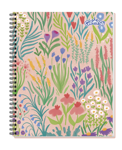 Cuaderno Universitario Georgi 100 Hojas 7Mm Flores
