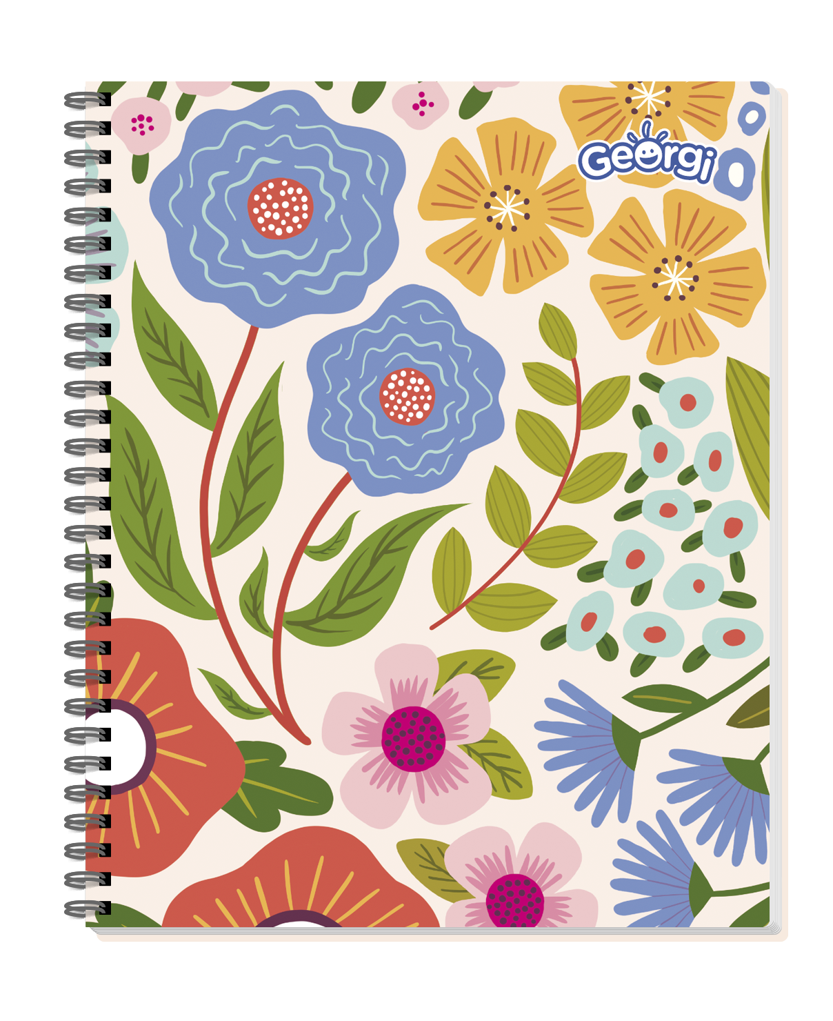Cuaderno Universitario Georgi 100 Hojas 7Mm Flores