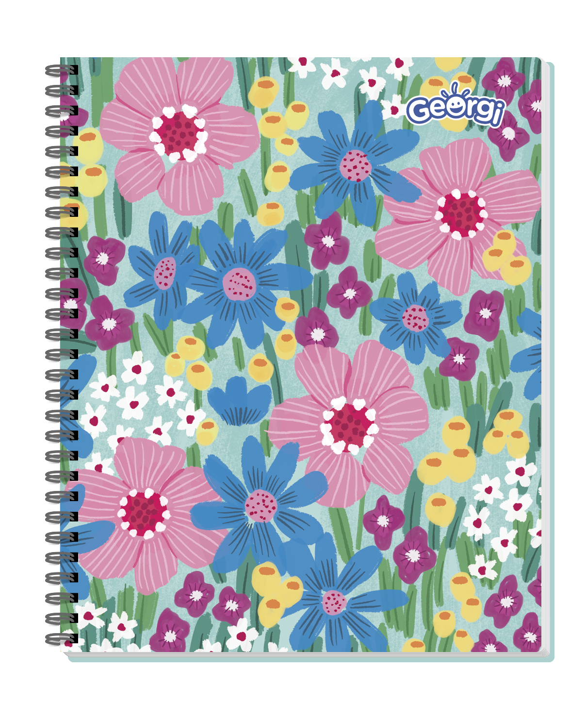 Cuaderno Universitario Georgi 100 Hojas 7Mm Flores