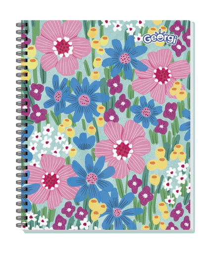 Cuaderno Universitario Georgi 100 Hojas 7Mm Flores