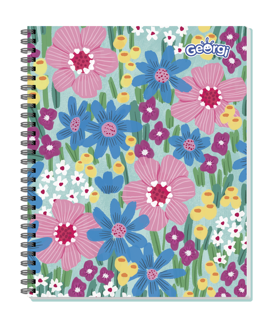 Cuaderno Universitario Georgi 100 Hojas 7Mm Flores