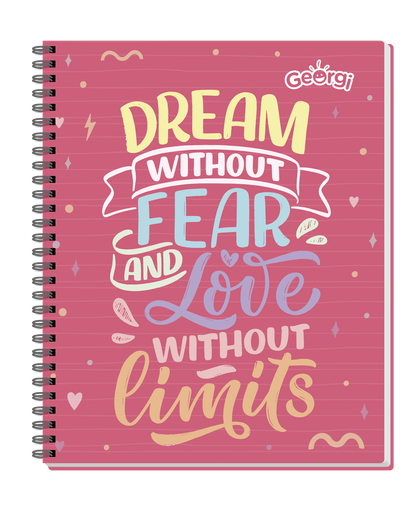 Cuaderno Universitario Georgi 100 Hojas 7Mm Frases