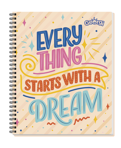 Cuaderno Universitario Georgi 100 Hojas 7Mm Frases