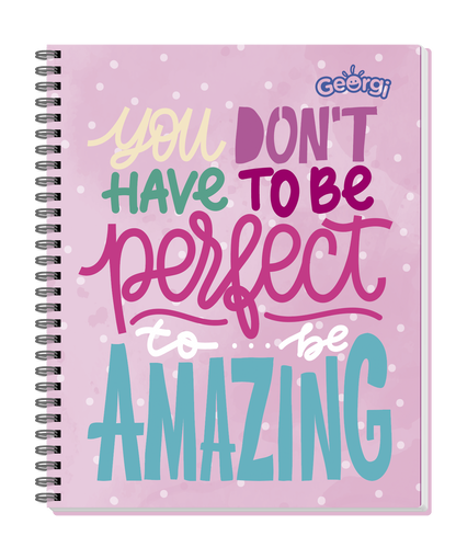 Cuaderno Universitario Georgi 100 Hojas 7Mm Frases