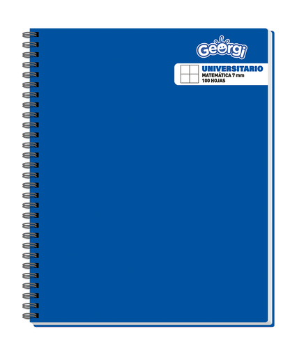 Cuaderno Universitario Georgi 100 Hojas 7Mm Colores