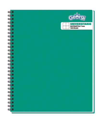 Cuaderno Universitario Georgi 100 Hojas 7Mm Colores