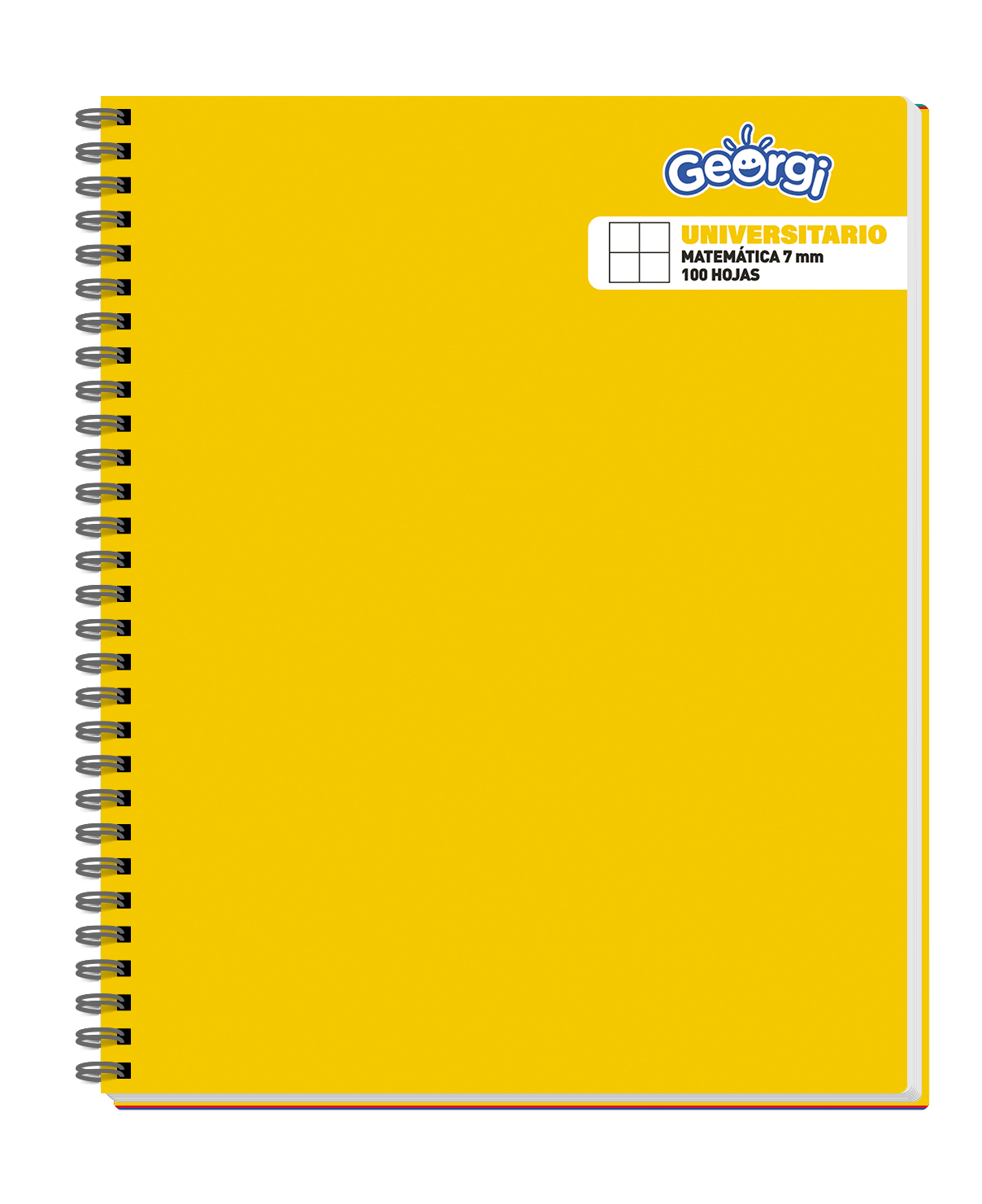 Cuaderno Universitario Georgi 100 Hojas 7Mm Colores