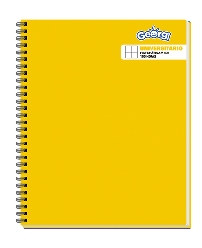Cuaderno Universitario Georgi 100 Hojas 7Mm Colores