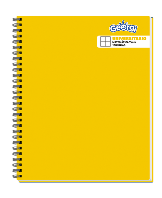 Cuaderno Universitario Georgi 100 Hojas 7Mm Colores