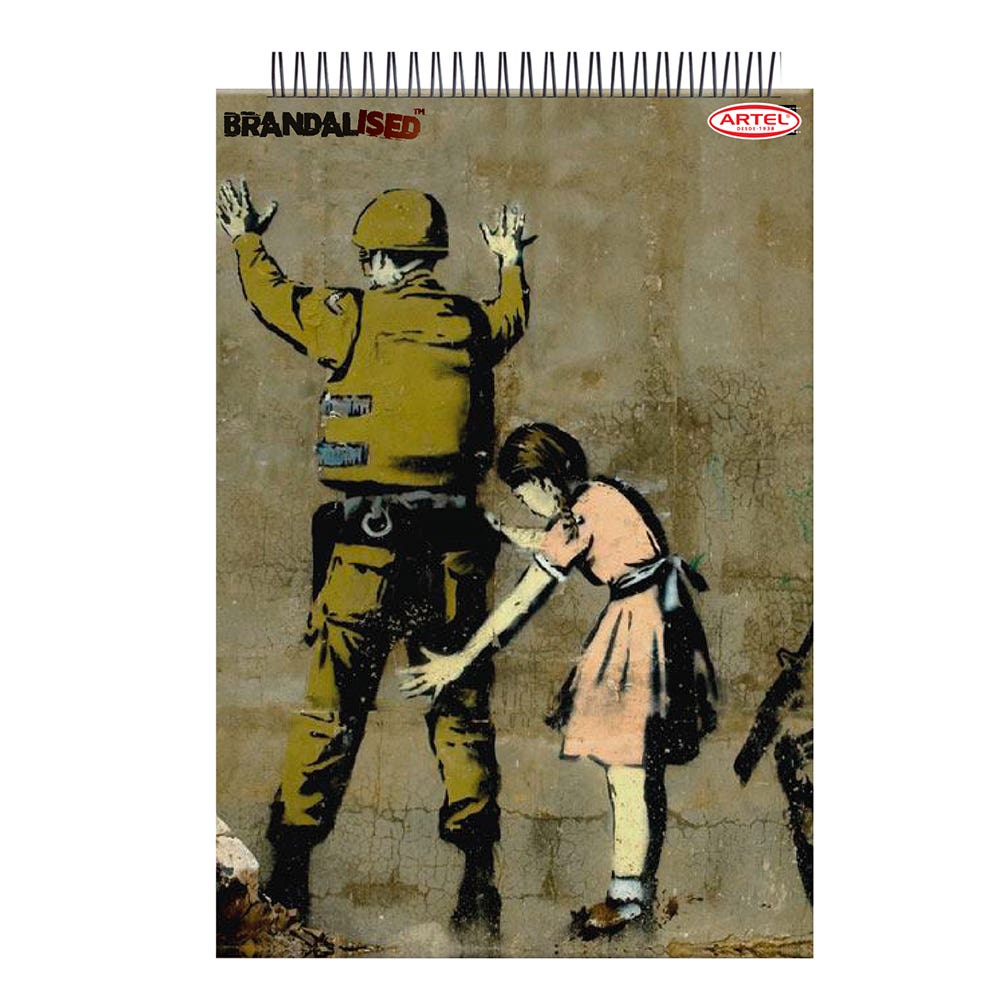 Croquera Tapa Dura 80 Hojas Bond Banksy Diseño Aleatorio Artel