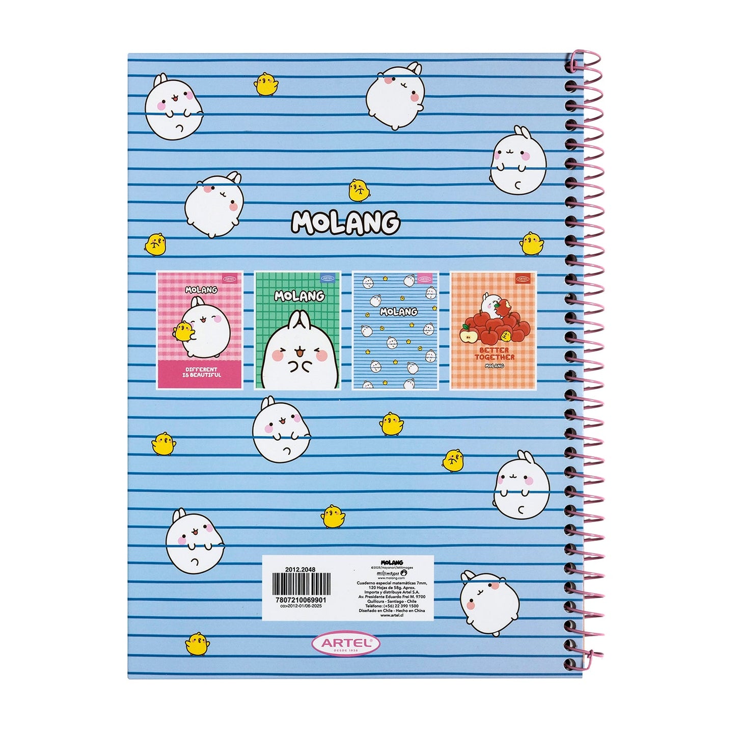 Cuaderno Especial Artel 120 Hojas 7 Mm Molang