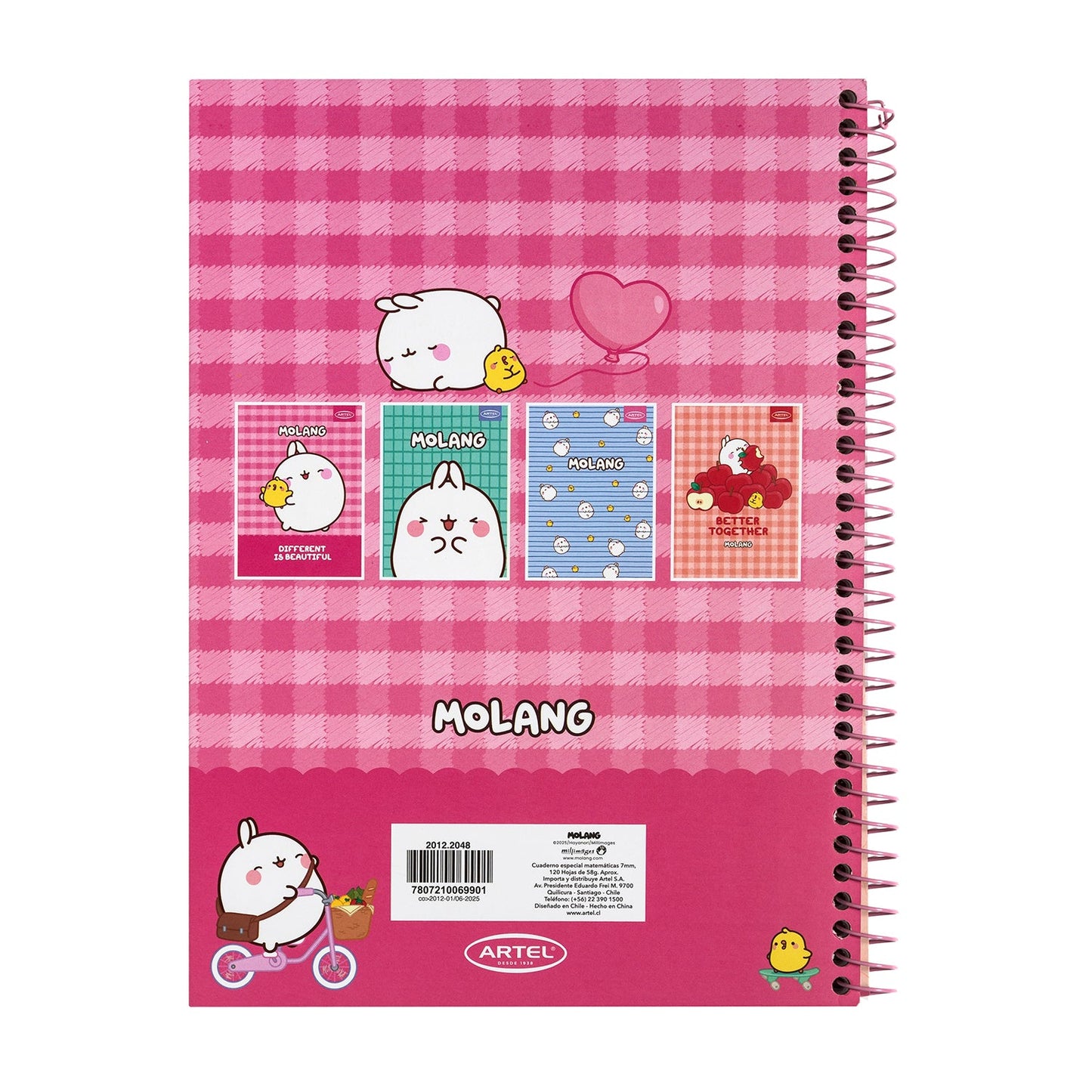 Cuaderno Especial Artel 120 Hojas 7 Mm Molang