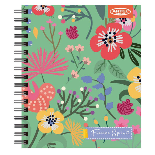 Cuaderno Book Floral 120 Hojas 7mm. Diseño Aleatorio Artel