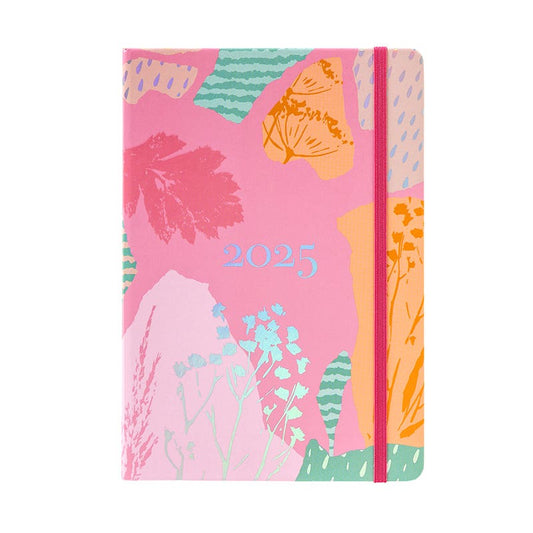 Agenda 2025 Pastel Flower Con Elástico