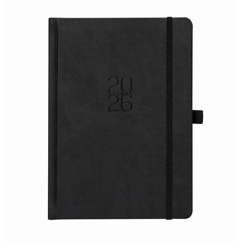 Agenda 2026 Artel Formato Día Por Página Color Negro Con Elástico